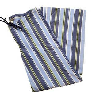 Tommy Bahama Blue Green Stripe Yacht Pants Wide Leg Drawstring‎ Pants Size 10